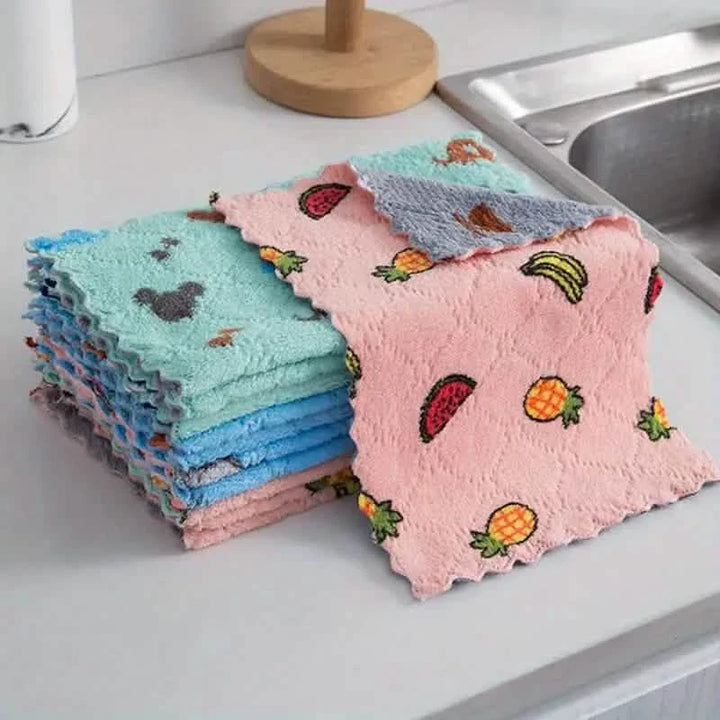 10-Pieces: Reusable Dish Cellulose Sponge Cloths