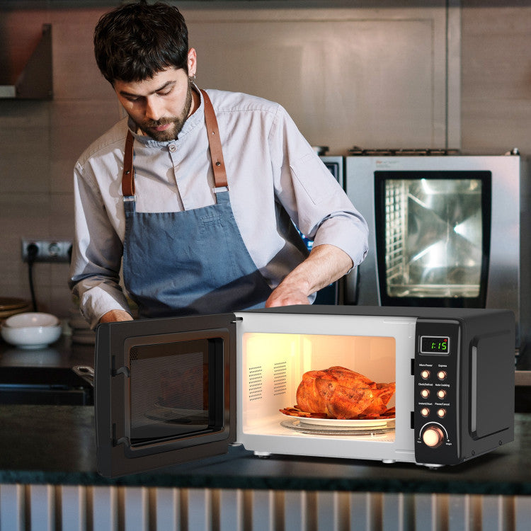 700W Retro Microwave Oven