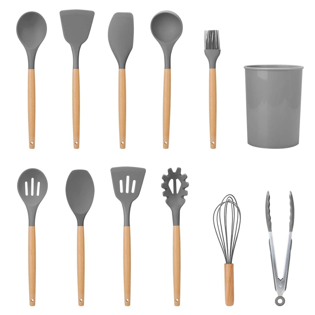11-Piece: Silicone Cooking Utensil Set
