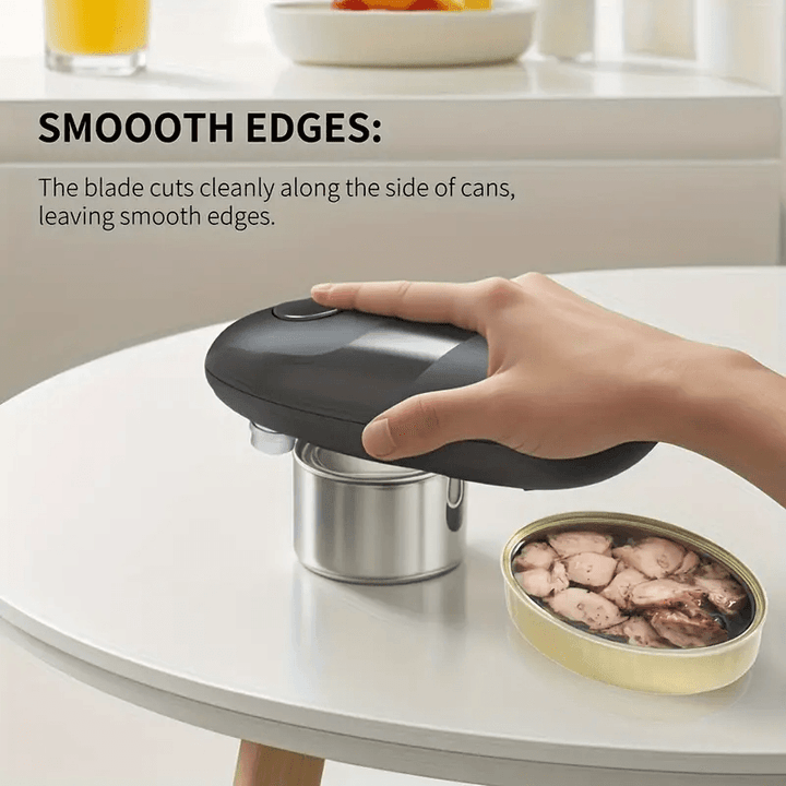 One Touch Electric Can Opener – Automatic Hands-Free Jar & Bottle Opener for Easy Kitchen Use