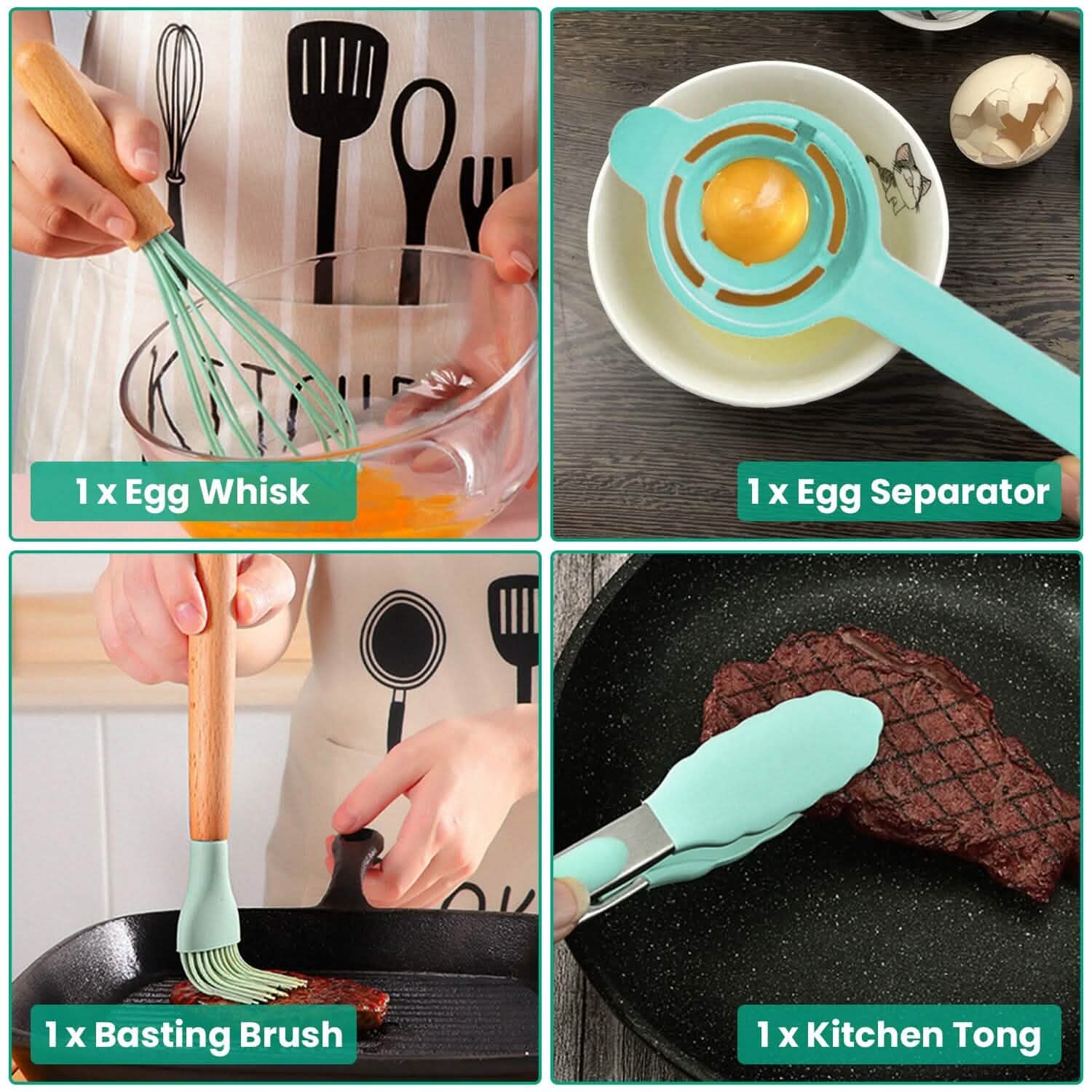 35-Pieces: Kitchen Cooking Utensils Set