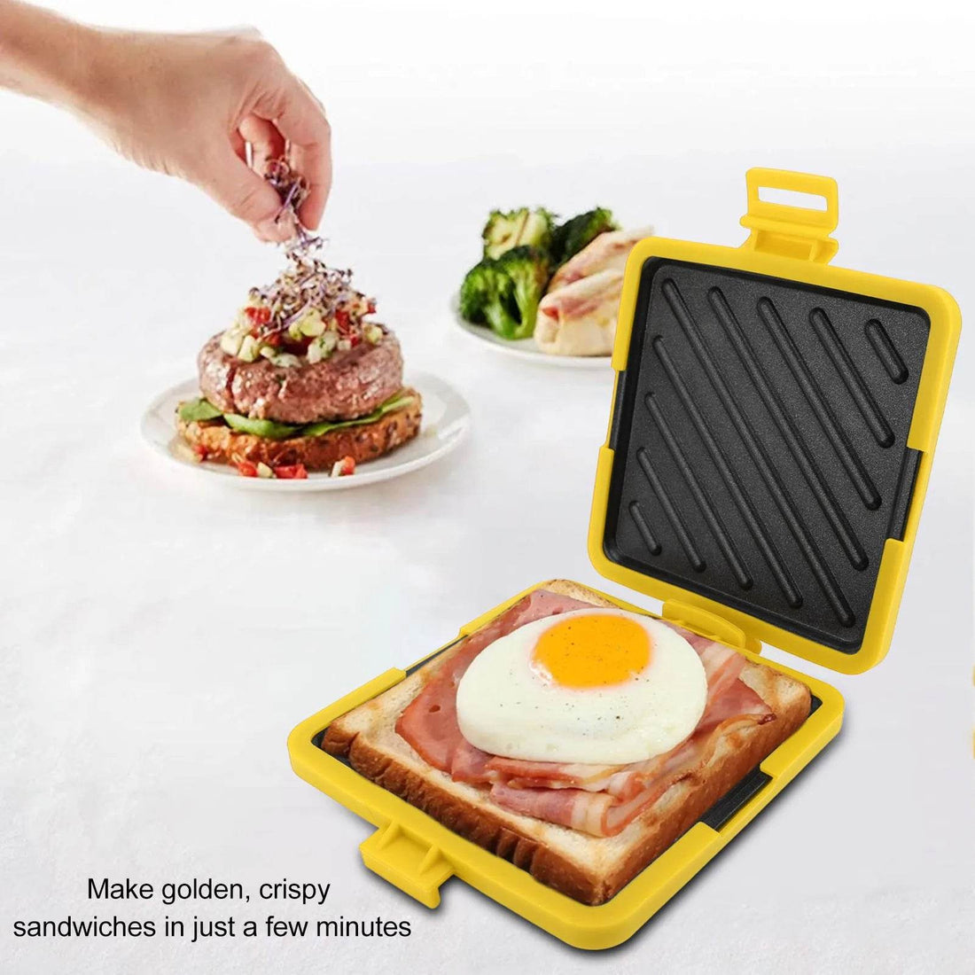 Quick & Crispy Toastie Maker – No Grill, No Mess, Just Microwave!