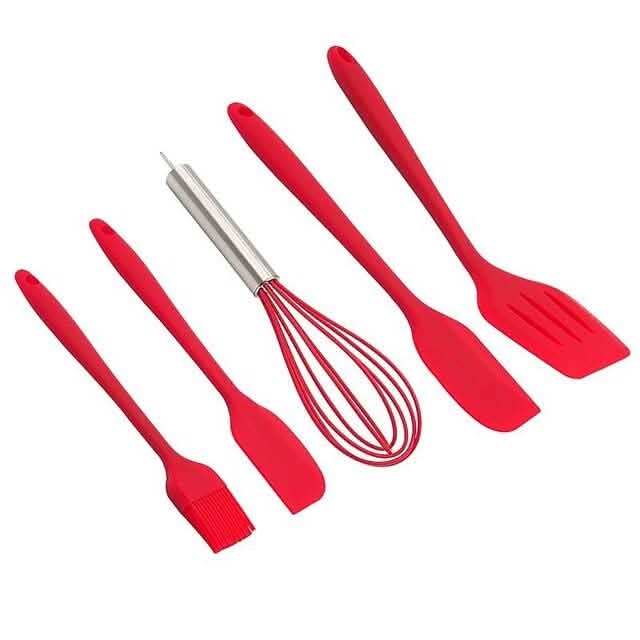 5-Pieces: Silicone Cooking Utensils Sets