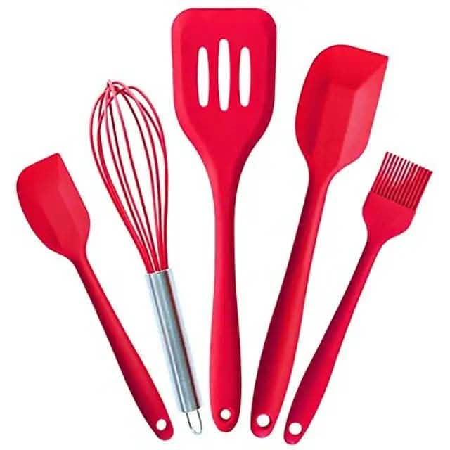 5-Pieces: Silicone Cooking Utensils Sets