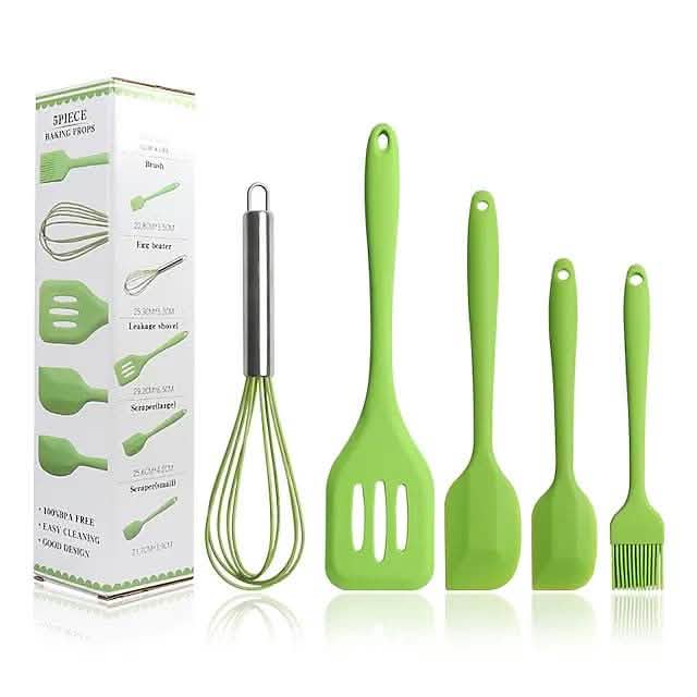5-Pieces: Silicone Cooking Utensils Sets