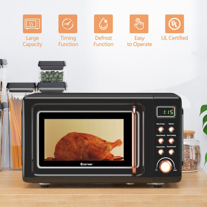 700W Retro Microwave Oven