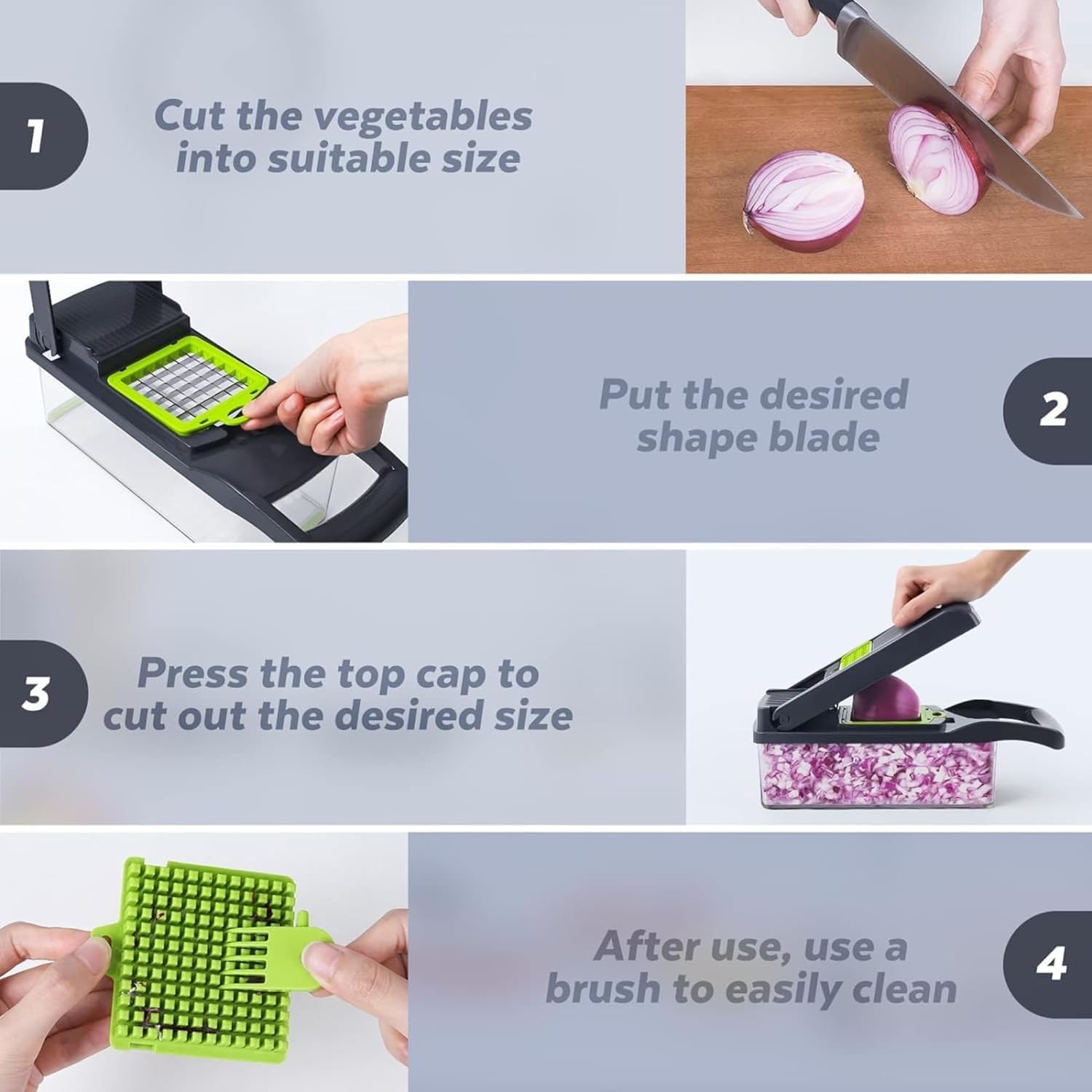 Big Kitchen Vegetable Chopper 16-in-1 Pro Onion & Food Slicer