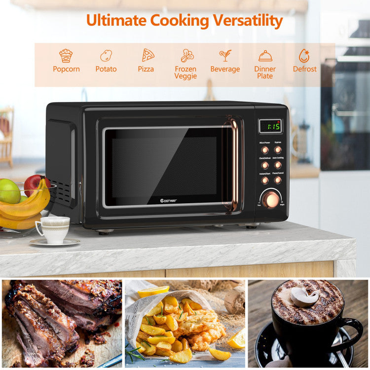 700W Retro Microwave Oven