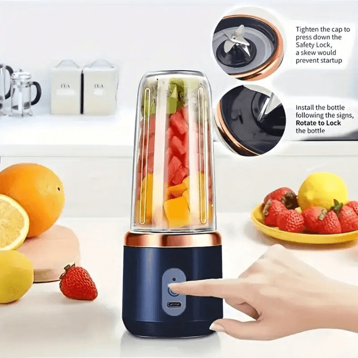 Portable USB Juicer Blender – Multifunction Electric Fruit Mixer for Smoothies, Shakes & Juices