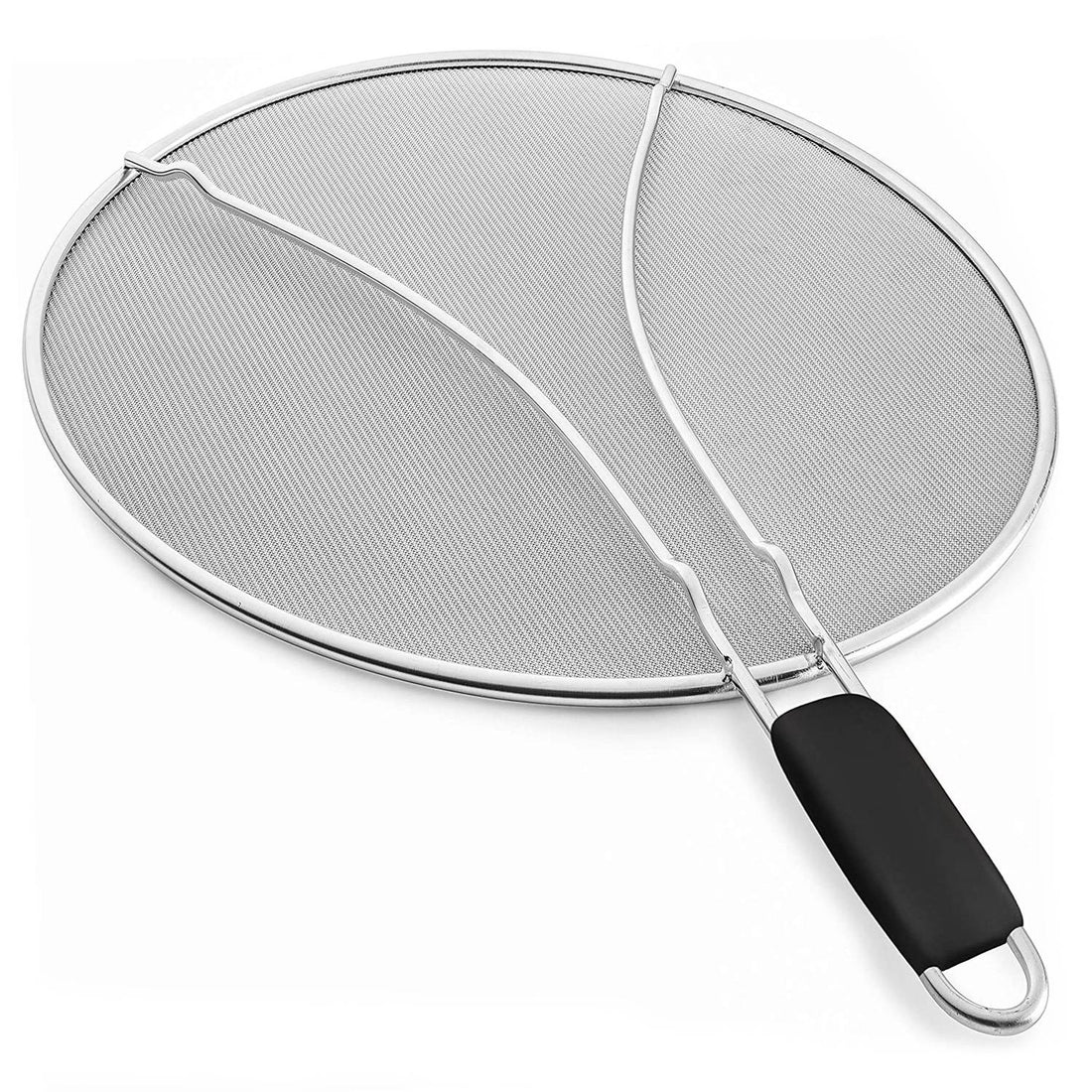 Grease Splatter Screen�13in Stainless Steel Fine Mesh Splash Mesh Shield Hot Oil Stopper w/ Resting Feet For Frying Pan Cooking Woks Skillets Pots Pan