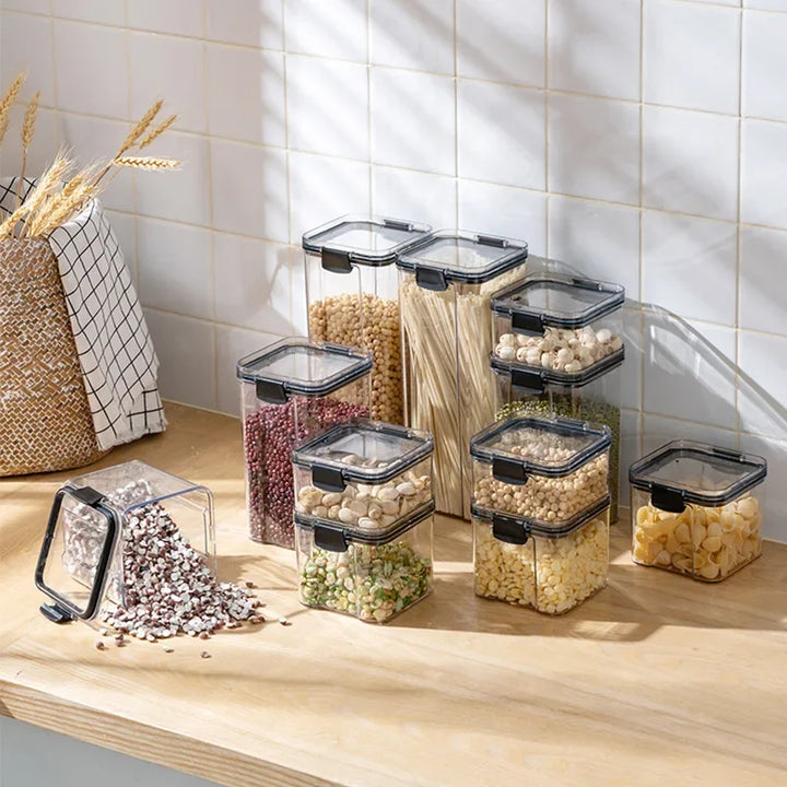 DecorBites™ Kitchen Storage Food Container Cereal Organizer Breadbasket Plastic Order