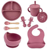 Food Grade Silicone Baby Feeding Dish Set Suction Plate Cup