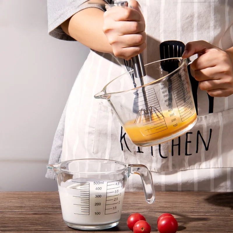 DecorBites™ Borosilicate Glass Measuring Cup Jug, Large Capacity for Baking, Cooking, Kitchen