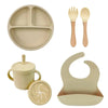 Food Grade Silicone Baby Feeding Dish Set Suction Plate Cup