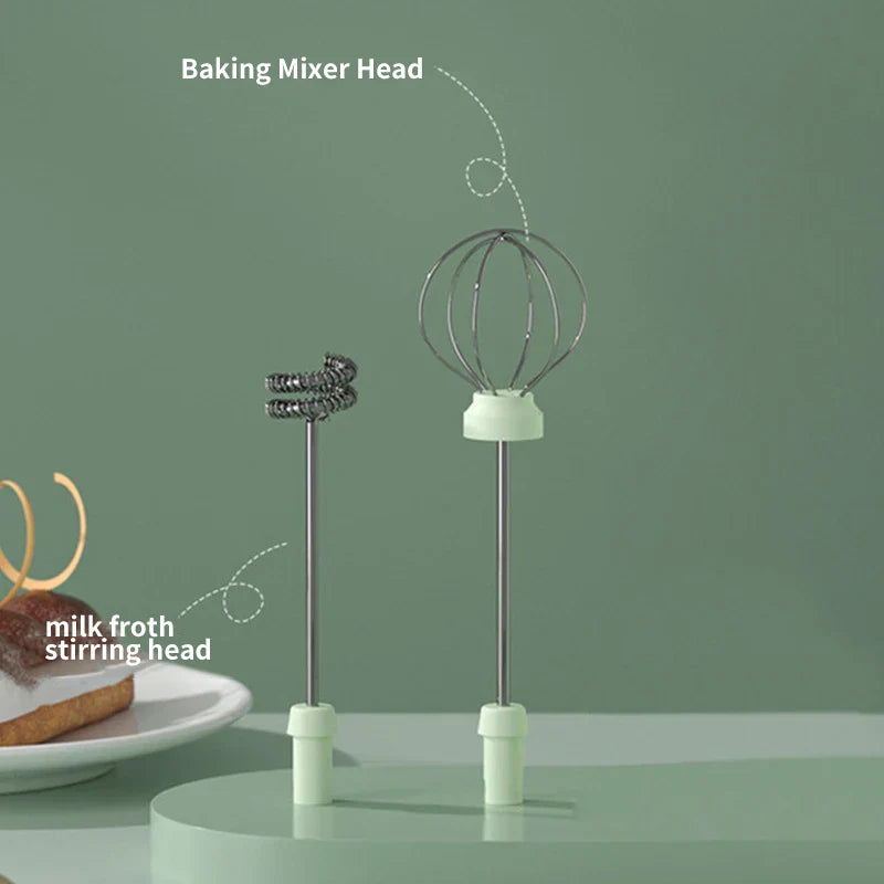 DecorBites™ Electric Milk Frother 3 Speeds Coffee Mixer Egg Beater Foam Maker