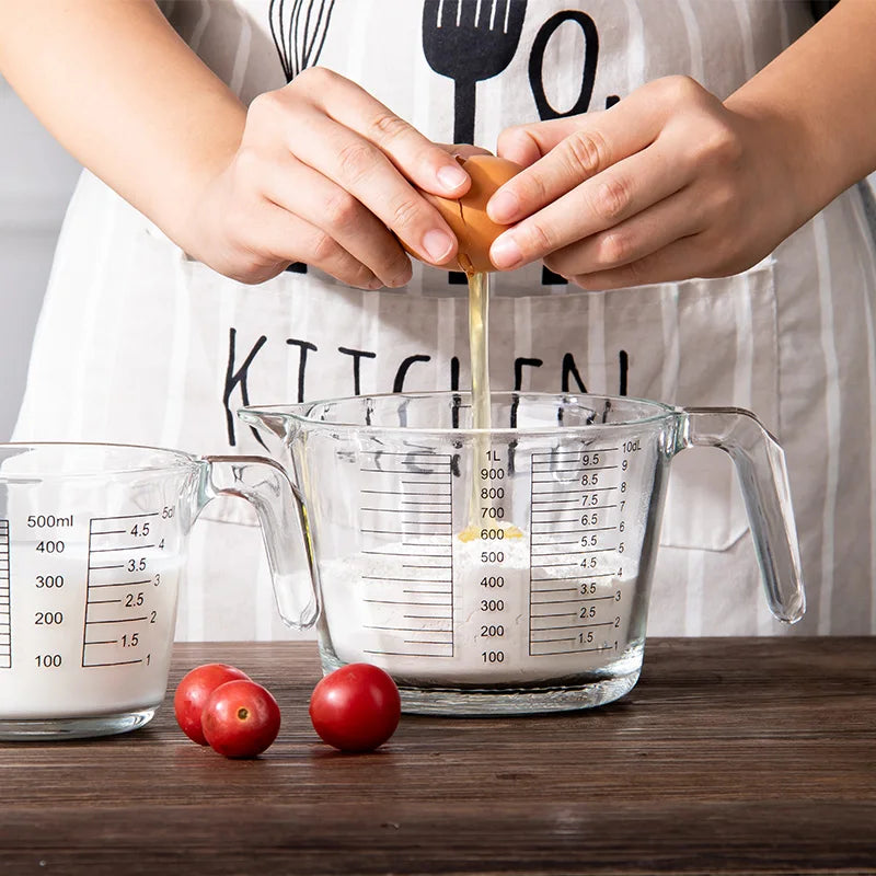 DecorBites™ Borosilicate Glass Measuring Cup Jug, Large Capacity for Baking, Cooking, Kitchen