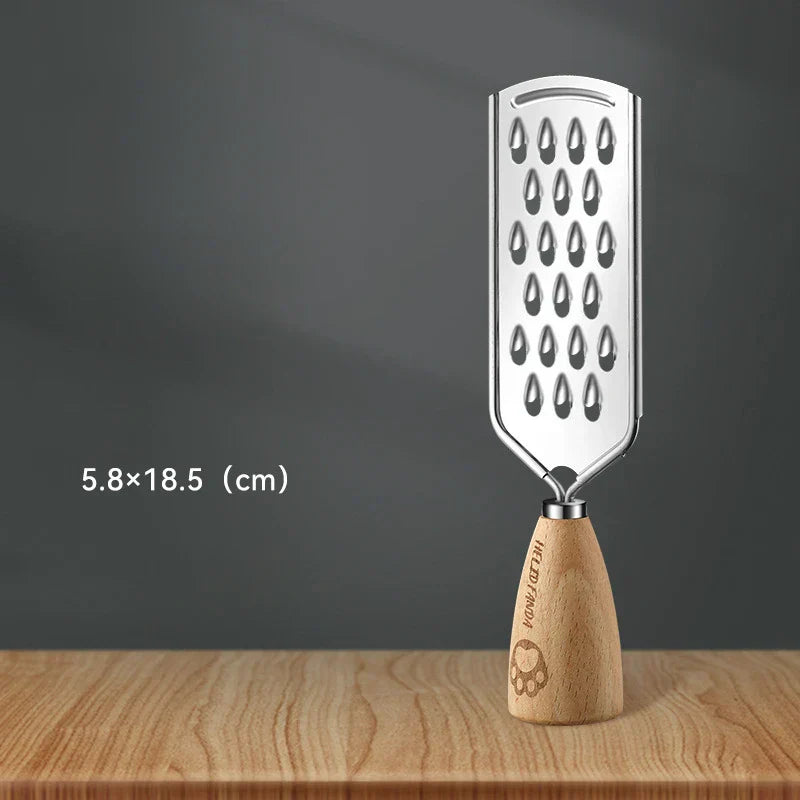 DecorBites™ 3-in-1 Multifunctional Grater & Slicer for Kitchen - Wooden Handle