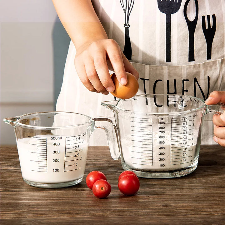 DecorBites™ Borosilicate Glass Measuring Cup Jug, Large Capacity for Baking, Cooking, Kitchen
