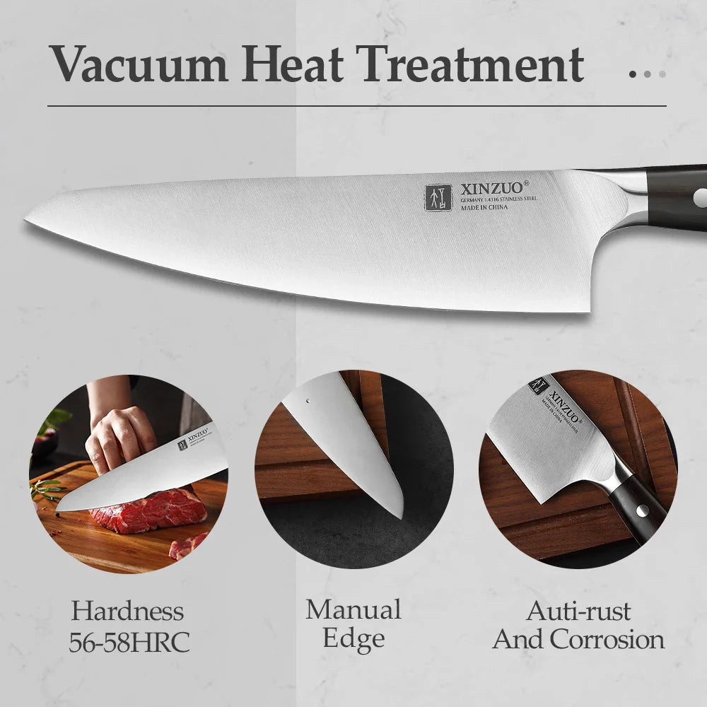 5 PCS Kitchen Knives Set German