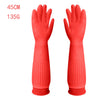 Lengthen Dishwashing Cleaning Silicone Gloves Rubber Dish Washing Glove Scrubber for Household Kitchen Clean Tool