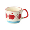 Japanese Flower Coffee Mug Set – Retro Ceramic Cup