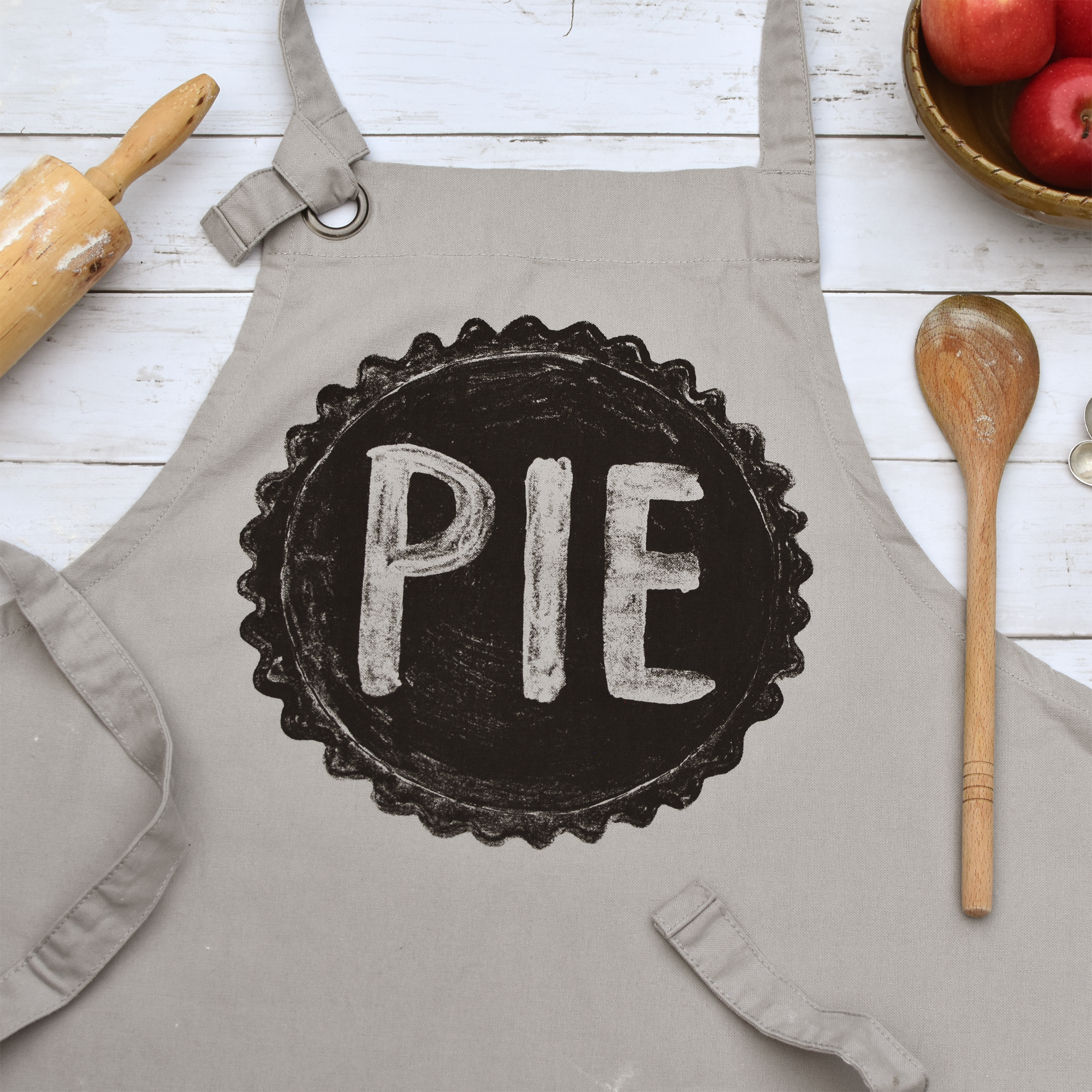 Pie Baker's Canvas Cooking Apron | Screen Printed Pie Apron