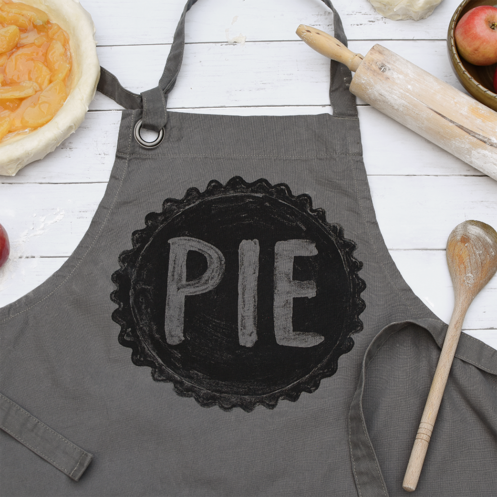 Pie Baker's Canvas Cooking Apron | Screen Printed Pie Apron