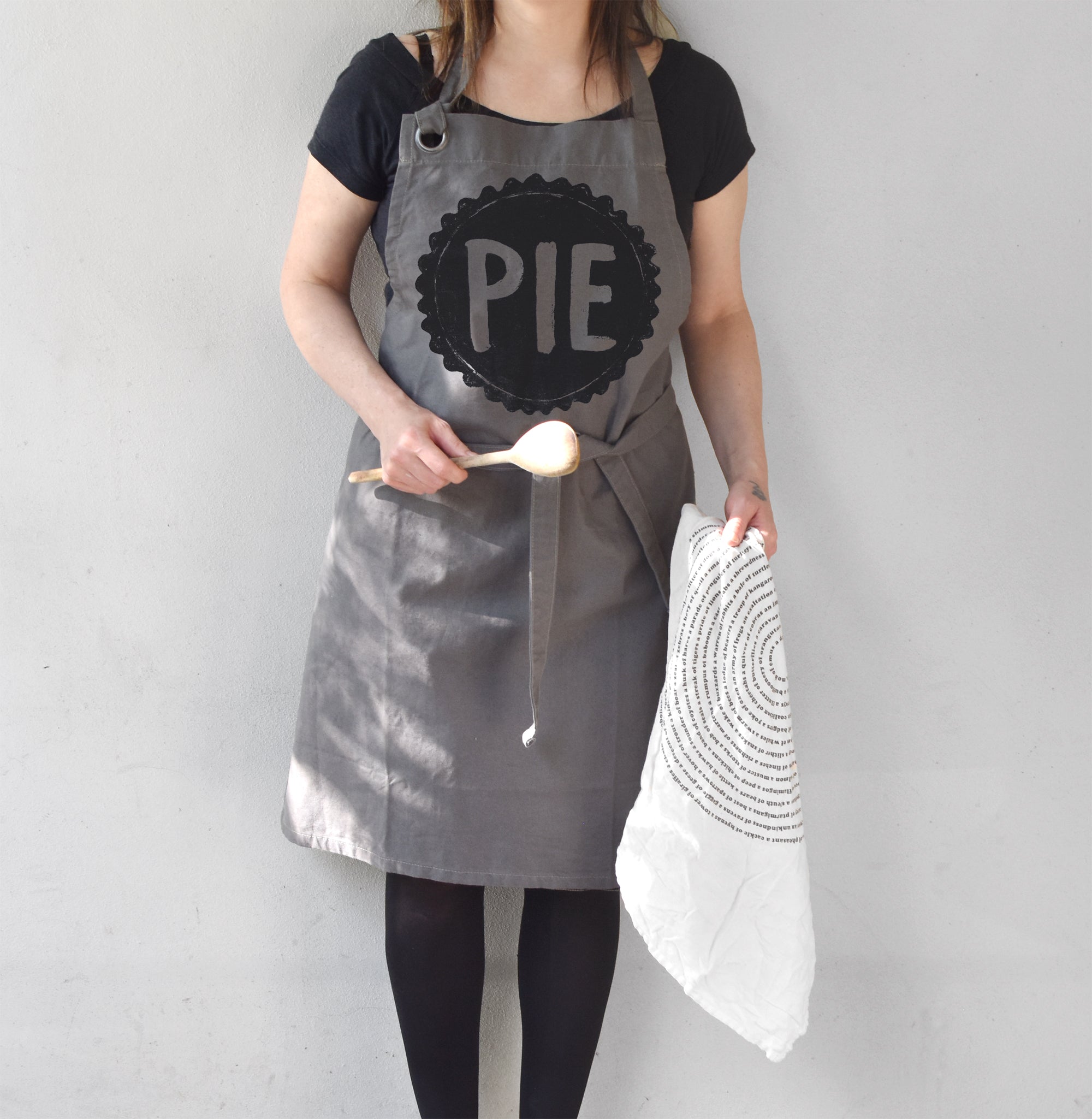 Pie Baker's Canvas Cooking Apron | Screen Printed Pie Apron