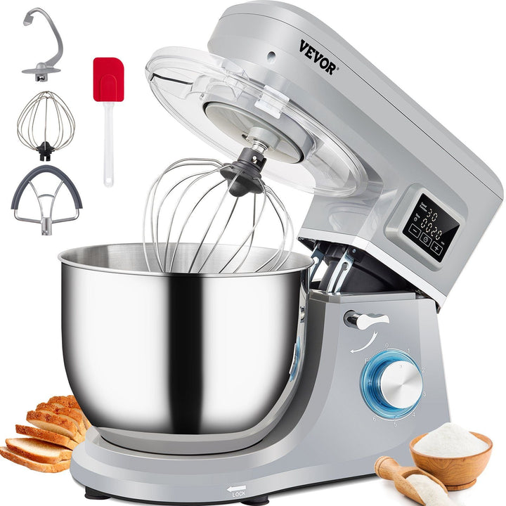 Stand Mixer, 660W Electric Dough Mixer with 6 Speeds