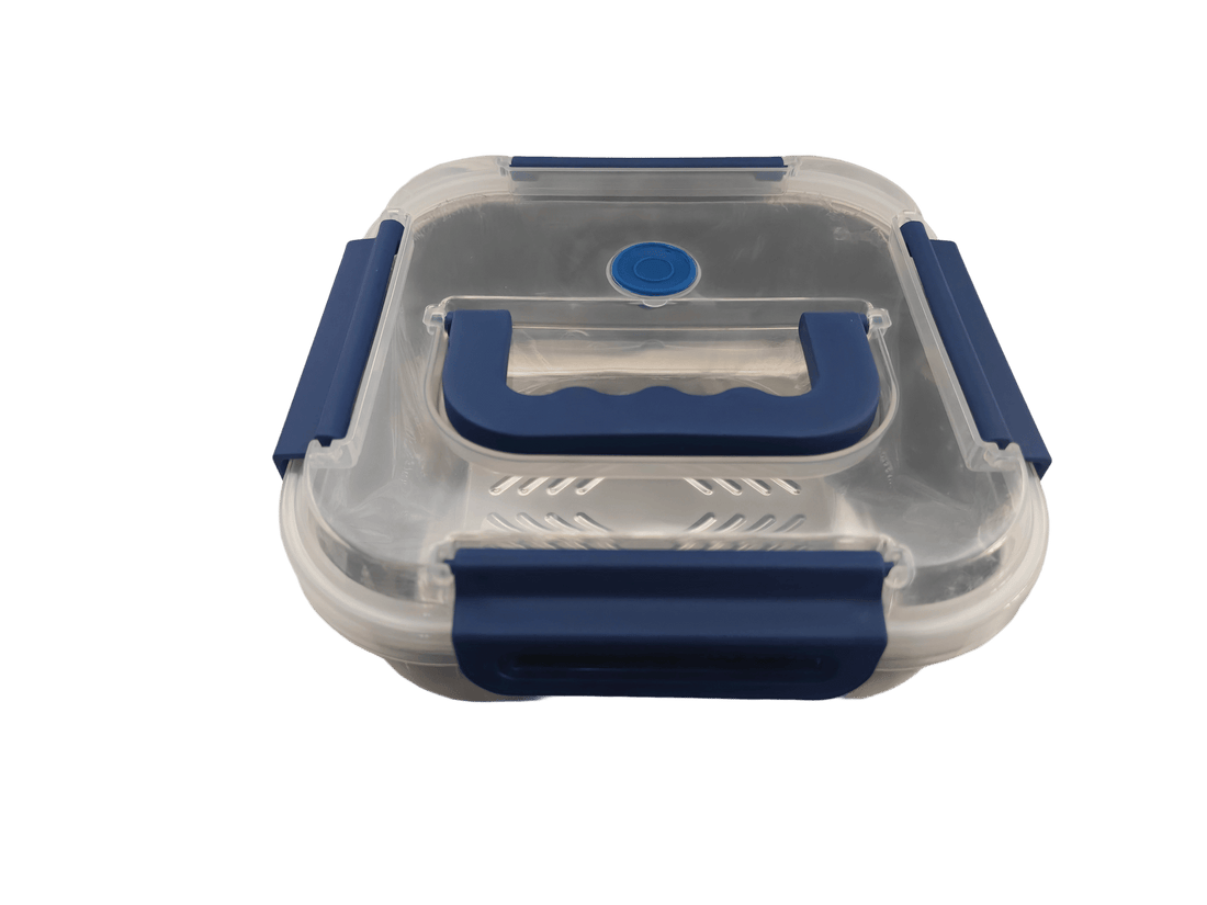Yakimoto 2/4/6/8/10 PCS Extra-Large Stainless Steel Food Storage Containers With Blue Lids - Deep Design, Airtight Seal, Perfect For Refrigerator Organization, Meal Prep, Lunch Boxes & Kitchen Pantry