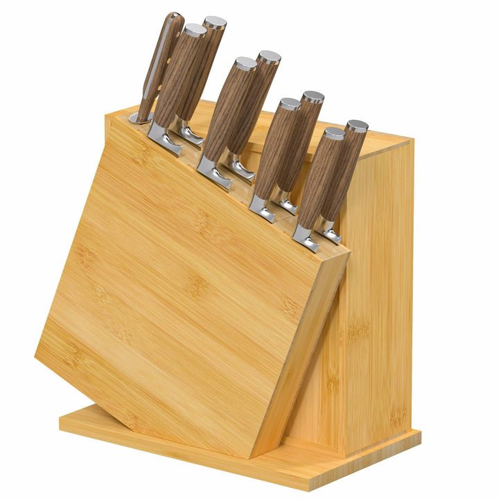 Food Storage Bag Organizer 2-in-1 Knife Block Countertop Multi-size