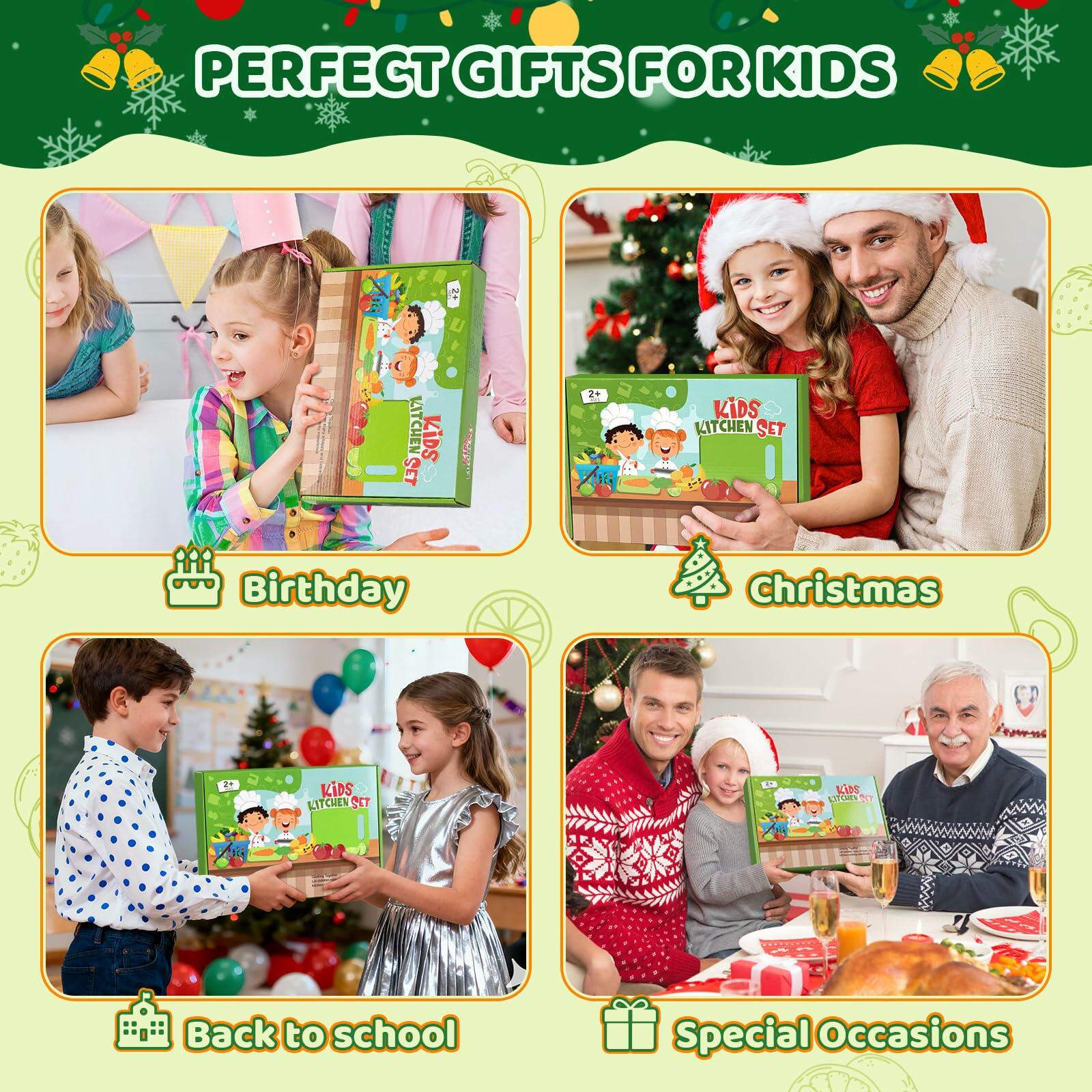 Suhctuptx 28PCS Toddler Knife Set Kids Kitchen Knives Crocodile Color Safe