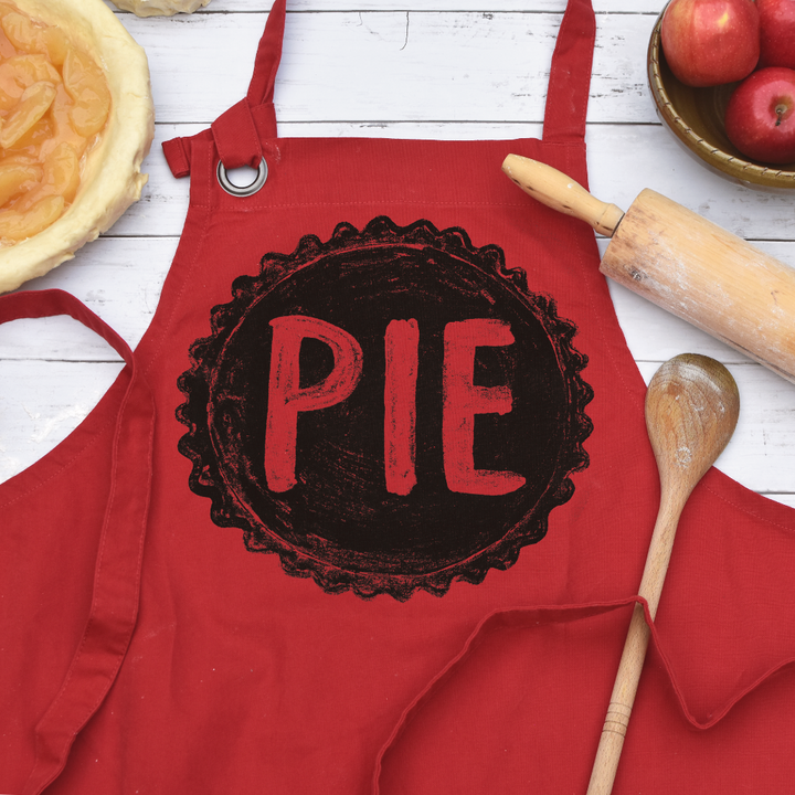 Pie Baker's Canvas Cooking Apron | Screen Printed Pie Apron