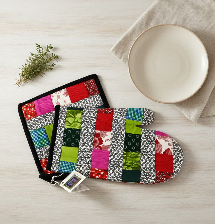 Multi-Colored Oven Mitt Set