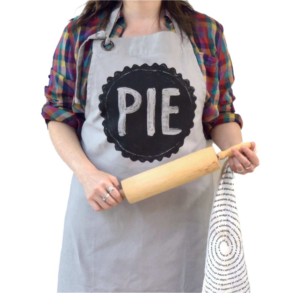 Pie Baker's Canvas Cooking Apron | Screen Printed Pie Apron